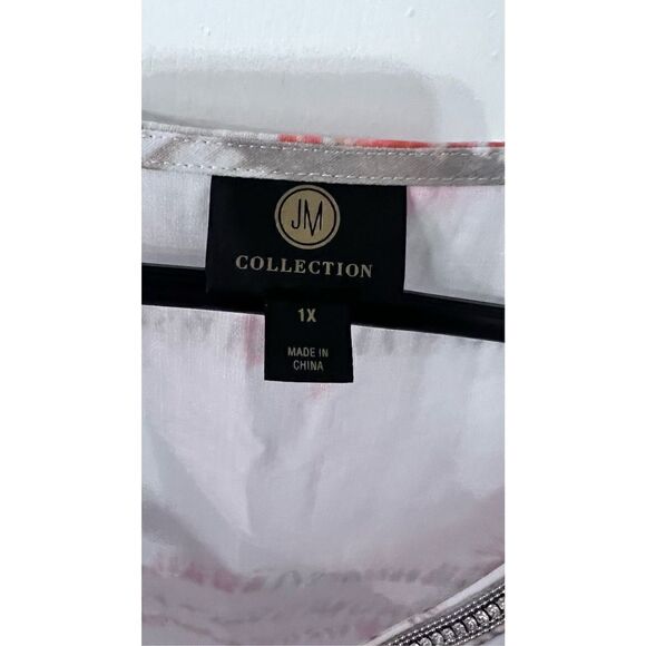 JM COLLECTION ORANGE TIE DYE BELL SLEEVE BLOUSE WOMENS SIZE 1X P1-295 - Picture 6 of 11